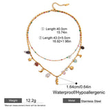 Seahorse Layered Ocean Necklace – Waterproof 18K Gold Plated Necklace | Ezra Gems