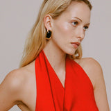 Retro Agate Geometric Stud Earrings