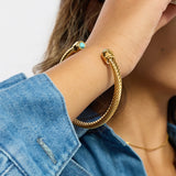 Natural Stone Turquoise Cuff Bracelet