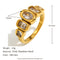 Geometric Clear Zircon Ring – Waterproof 18K Gold Plated Ring | Ezra Gems