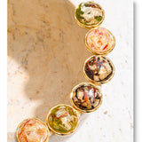 Round Resin Gold Stud Earrings – Waterproof 18K Gold Plated Earrings | Ezra Gems
