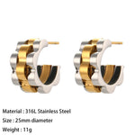 Mini Wrap Line C Hoop Earrings – Waterproof 18K Gold Plated Earrings | Ezra Gems