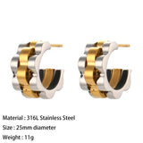 Mini Wrap Line C Hoop Earrings – Waterproof 18K Gold Plated Earrings | Ezra Gems