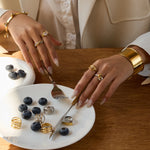Irregular Geometric White Zircon Ring – Waterproof 18K Gold Plated Ring | Ezra Gems