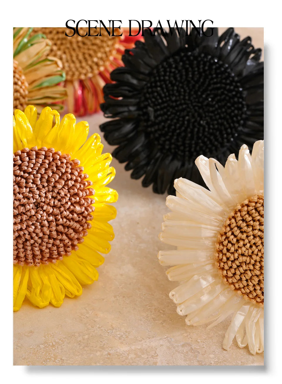 Sunflower Resin Cuff Bangle Bracelet – Waterproof 18K Gold Plated Bracelet | Ezra Gems