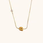 Sparkling Zircon Initial Necklace – Waterproof 18K Gold Plated Necklace | Ezra Gems