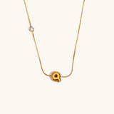 Sparkling Zircon Initial Necklace – Waterproof 18K Gold Plated Necklace | Ezra Gems