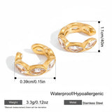 Cubic Zirconia Clip Earrings