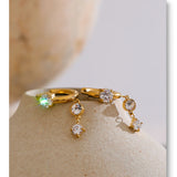 Shiny CZ Drop Earrings