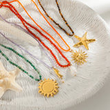 Sun & Starfish Bead Necklace