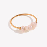 Freshwater Pearl Solitaire Ring – Waterproof 18K Gold Plated Ring | Ezra Gems