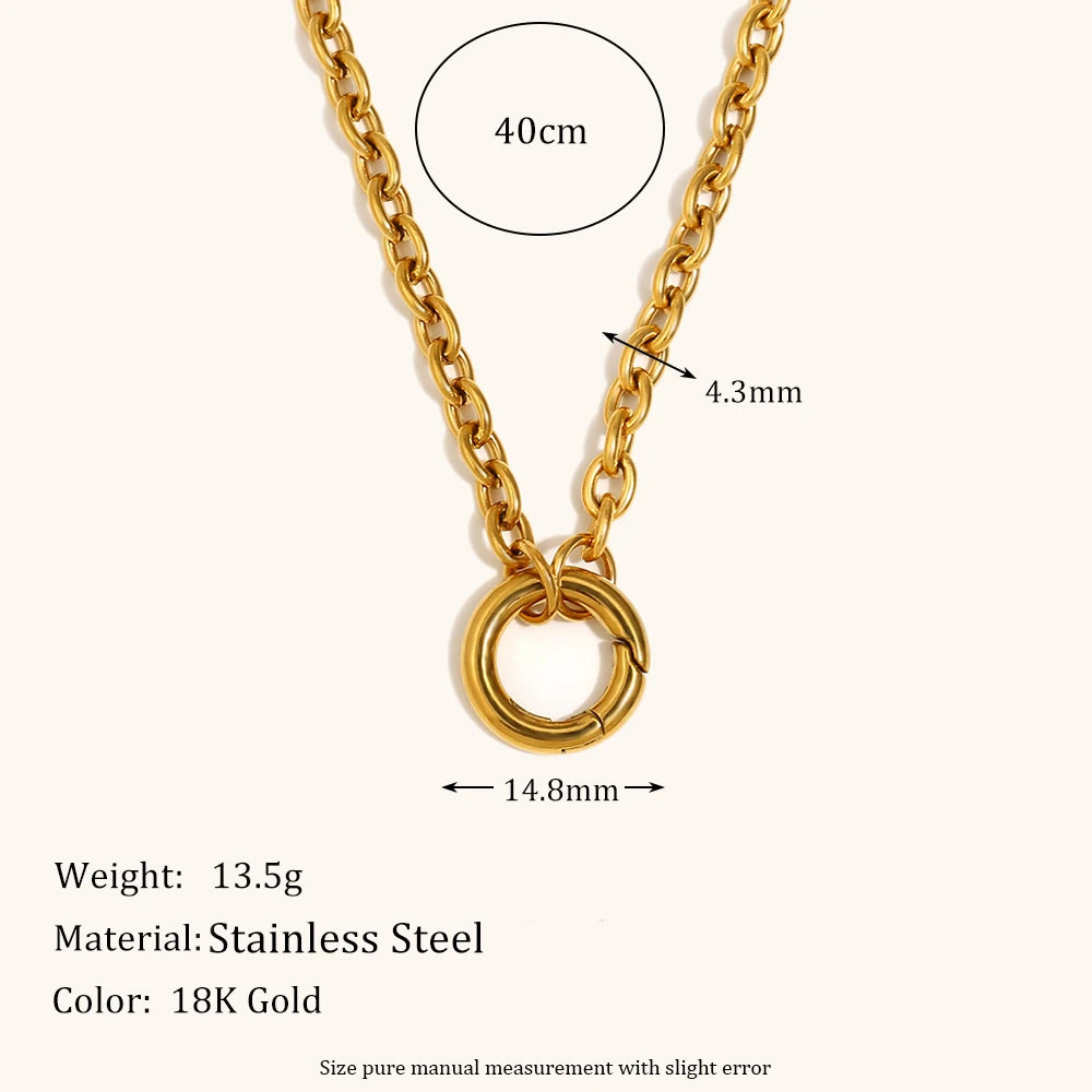 DIY O-Spring Buckle Chain Necklace