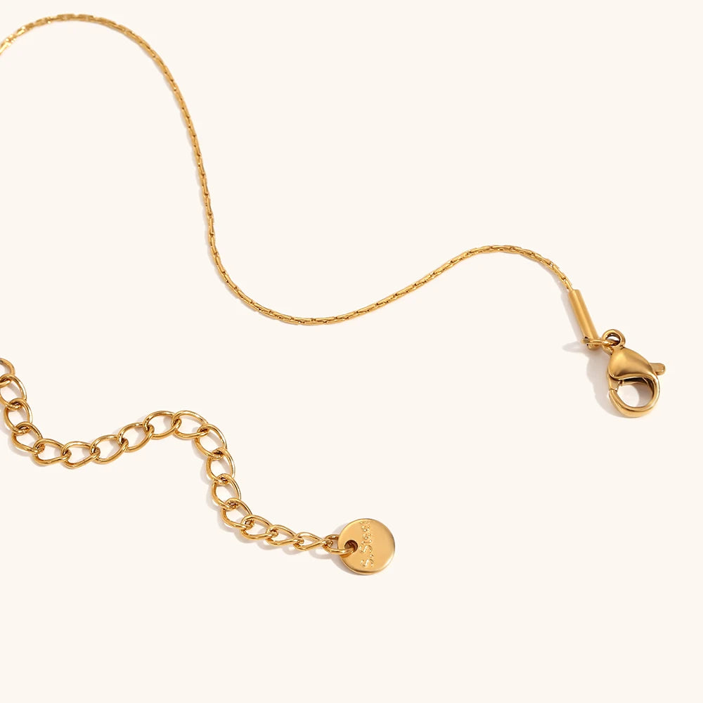 Mini Cubic Zirconia Pendant Necklace – Waterproof 18K Gold Plated Necklace | Ezra Gems