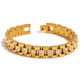 Pearl Cuban Chain Bracelet