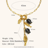 Sun Bee Fish Charm Necklace – Waterproof 18K Gold Plated Necklace | Ezra Gems