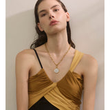 Angel Pendant Toggle Necklace