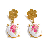 Summer Resin Flower Drop Earrings