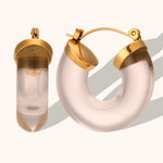 Acrylic Round Tube Hoop Earrings – Lightweight Hypoallergenic Earrings | Ezra Gems