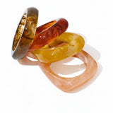 Thick Resin Cuff Bangle Bracelet