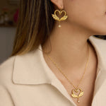 Swan Necklace and Earrings Set - Jewelry Sets