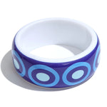 Two-Tone Acrylic Wide Bangle Bracelet – Waterproof 18K Gold Plated Bracelet | Ezra Gems