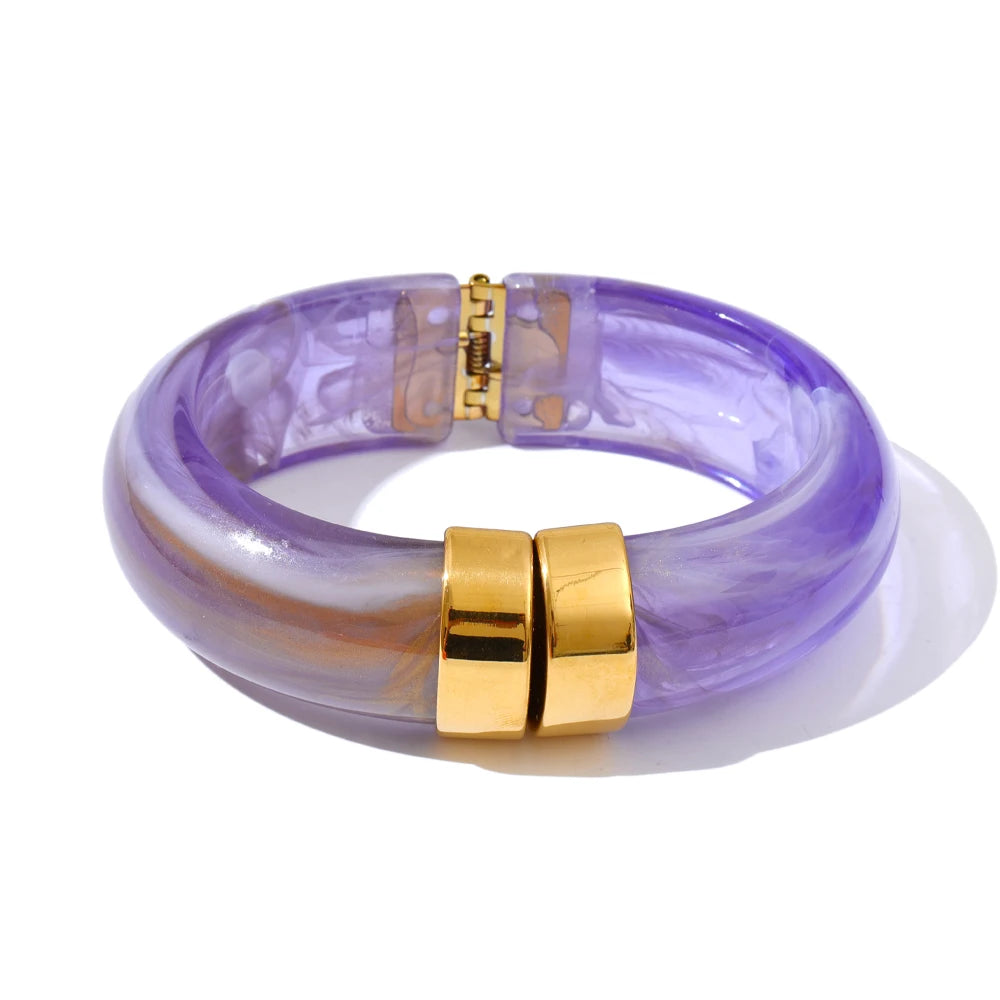 Acrylic Thick Bangle Bracelet
