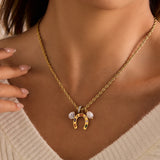 Crystal Horseshoe Pendant Necklace