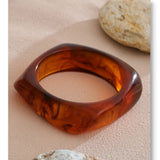 Thick Resin Cuff Bangle Bracelet
