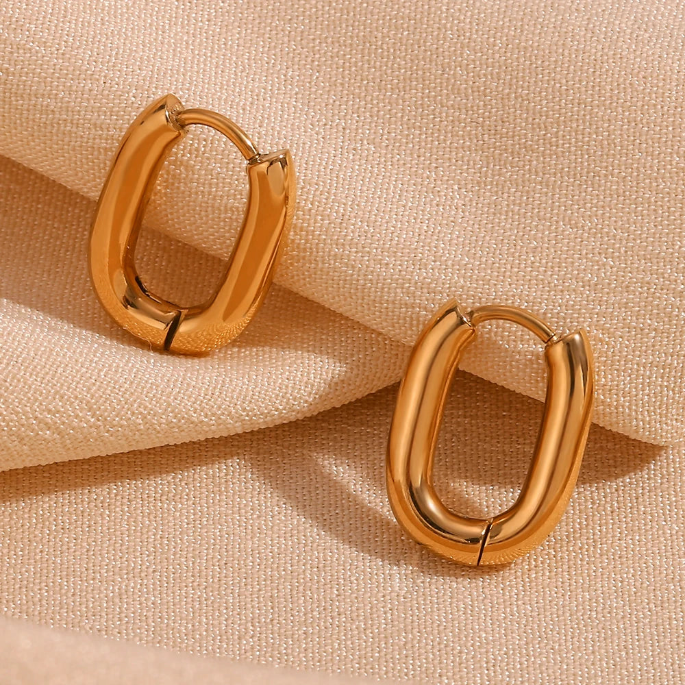 Mini O-Shape Huggie Hoop Earrings – Waterproof 18K Gold Plated Earrings | Ezra Gems