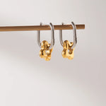 Hollow Flower Charm Huggie Earrings – Waterproof 18K Gold Plated Earrings | Ezra Gems