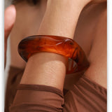 Thick Resin Cuff Bangle Bracelet
