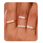 Freshwater Pearl Solitaire Ring – Waterproof 18K Gold Plated Ring | Ezra Gems