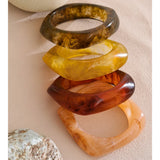 Thick Resin Cuff Bangle Bracelet
