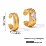 Cubic Zirconia Clip Earrings