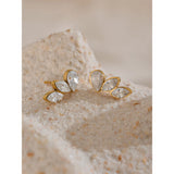 Sparkling Wing Stud Earrings