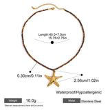 Sun & Starfish Bead Necklace