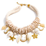 Braided Rope Resin Portrait Charm Necklace – Waterproof 18K Gold Plated Necklace | Ezra Gems