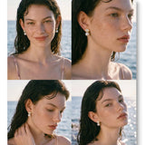 Pearl & CZ Round Stud Earrings