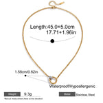 Circle Cross Pendant Necklace – Waterproof 18K Gold Plated Necklace | Ezra Gems