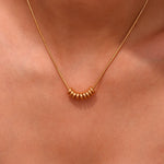 Two-Tone Beans Pendant Necklace – Waterproof 18K Gold Plated Necklace | Ezra Gems