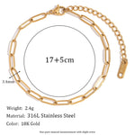 Classic Chain Link Bracelet – Waterproof 18K Gold Plated Bracelet | Ezra Gems