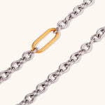 Punk Paperclip O-Chain Necklace – Waterproof 18K Gold Plated Necklace | Ezra Gems