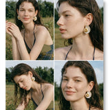 Enamel Conch Stud Earrings