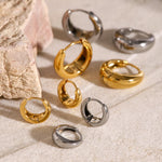 Glossy Mini Huggie Hoop Earrings – Waterproof 18K Gold Plated Earrings | Ezra Gems
