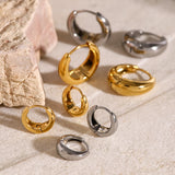 Glossy Mini Huggie Hoop Earrings – Waterproof 18K Gold Plated Earrings | Ezra Gems