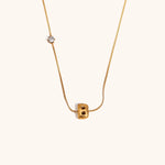 Sparkling Zircon Initial Necklace – Waterproof 18K Gold Plated Necklace | Ezra Gems