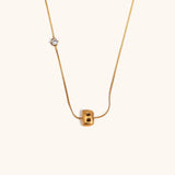 Sparkling Zircon Initial Necklace – Waterproof 18K Gold Plated Necklace | Ezra Gems