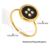 Black and White Crystal Complete 4-piece Jewelry Set