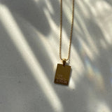 Engraved Affirmation Tag Necklace – Waterproof 18K Gold Plated Necklace | Ezra Gems