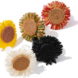 Sunflower Resin Cuff Bangle Bracelet – Waterproof 18K Gold Plated Bracelet | Ezra Gems